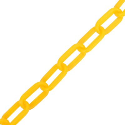 vidaXL Veiligheidsketting Ø 8 mm 30 m kunststof geel