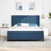 vidaXL Boxspring bed met matras met hoofdeinde Blauw 180 x 200 cm Stof