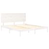 vidaXL Bedframe massief hout wit 150x200 cm