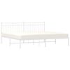 vidaXL Bedframe met hoofdbord metaal wit 200x200 cm