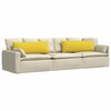vidaXL Sofa Kussens 2 pcs Lichtgeel 120 x 40 cm Stof