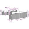 vidaXL Tuin Sofa Set met kussen 7 pcs Zwart Poly riet