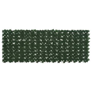 vidaXL Balkonscherm met bladeren Donkergroen 200 x 75 cm