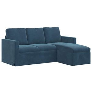 vidaXL Bank Blauw 178 x 134 x 80 cm Fluweel
