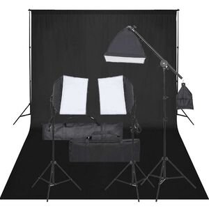 vidaXL Fotostudioset met verlichtingsset en achtergrond