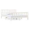 vidaXL Bedframe massief hout wit 120x200 cm