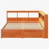 vidaXL Boekenkast Bed 2 pcs Wasbruin 200 x 150 cm Massief Vurenhout
