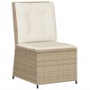 vidaXL 5-delige Loungeset met kussens poly rattan beige