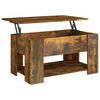 vidaXL Salontafel 79x49x41 cm bewerkt hout gerookt eikenkleurig