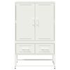 vidaXL Hoge kast 68x39x111,5 cm staal wit