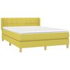 vidaXL Boxspring met matras stof groen 140x200 cm