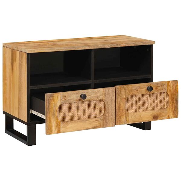 vidaXL TV-kast met lade Bruin 70 x 33 x 46 cm Massief Mango Hout