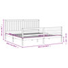 vidaXL Bedframe met hoofdbord massief hout grijs 200x200 cm