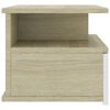 vidaXL Nachtkastjes 2 st 40x31x27 cm bewerkt hout wit en sonoma eiken