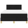 vidaXL LED Box Spring Bed met matras met LED Zwart 120 x 190 cm Stof