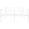 vidaXL Bedframe metaal wit 120x200 cm
