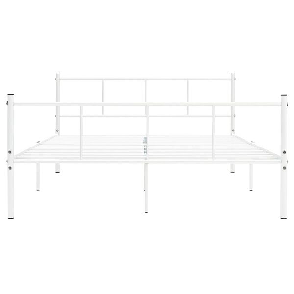vidaXL Bedframe metaal wit 120x200 cm