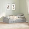 vidaXL Bedframe met lade Beton Grijs 90 x 190 cm Bewerkt hout