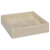 vidaXL Gootsteen 40x40x10 cm marmer cr&egrave;mekleurig