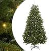 vidaXL Kunstkerstboom 300 cm 300 LED's Warmwit PVC en staal Groen