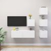 vidaXL 5-delige Tv-meubelset bewerkt hout wit