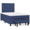 vidaXL Boxspring met matras stof blauw 120x190 cm
