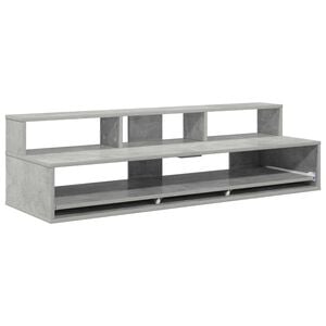 vidaXL Studiebureau Betongrijs 130 x 42,5 x 36 cm Bewerkt hout