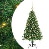 vidaXL Kunstkerstboom Groen 120 cm PVC en Staal en Kunststof