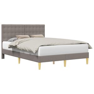 vidaXL Bedframe met hoofdeinde Taupe 140 x 190 cm Stof
