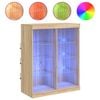 vidaXL Dressoir met LED-verlichting 81x37x100 cm sonoma eikenkleurig