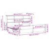 vidaXL Bedframe zonder matras massief grenenhout wasbruin 180x200 cm