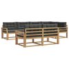 vidaXL Buiten bankenset 6 st Wit en antracietkleurig Polyester