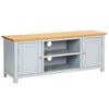 vidaXL Tv-meubel 120x35x48 cm massief eikenhout