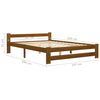 vidaXL Bedframe met 4 lades massief grenenhout honingbruin 140x200 cm
