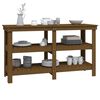 vidaXL Werkbank 142,5x50x80 cm massief grenenhout honingbruin