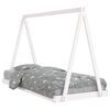 vidaXL Kinderbedframe 90x200 cm massief grenenhout wit
