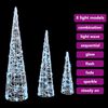 vidaXL Kerstboom met 90 LED 3 pcs Koudwit 20 x 20 x 80 cm Acryl
