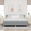 vidaXL Boxspringbed met matras Lichtgrijs 180 x 200 cm Stof