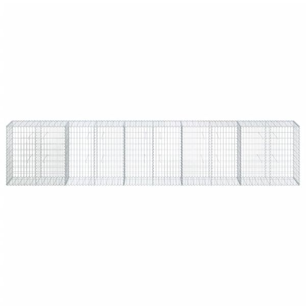 vidaXL Schanskorf 500x50x100 cm gegalvaniseerd ijzer zilverkleurig