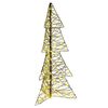 vidaXL Kerstboom met 160 LED Warmwit 150 cm Rattan