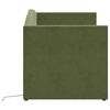 vidaXL Slaapbank met matras en USB fluweel donkergroen 90x200 cm