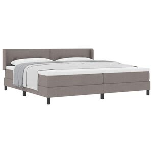 vidaXL Boxspringbed met matras Taupe 200 x 200 cm Polyester