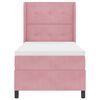vidaXL Boxspringbed met matras met LED Roze 90 x 200 cm Fluweel