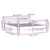 vidaXL Bedframe zonder matras massief grenenhout wit 180x200 cm