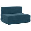 vidaXL Vouwbare Bankbed Blauw 100 x 80 x 60 cm Stof