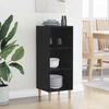 vidaXL Dressoir Zwart Eiken 34,5 x 32,5 x 90 cm Bewerkt hout