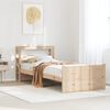 vidaXL Bedframe met hoofdbord massief grenenhout 90x190 cm