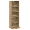 vidaXL CD Kast Artisanaal eiken 33 x 23,5 x 97,5 cm Bewerkt hout