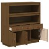 vidaXL Hoge kast 100x40x108,5 cm massief grenenhout honingbruin