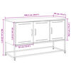 vidaXL Tv-meubel 100,5x39x60,5 cm staal roze